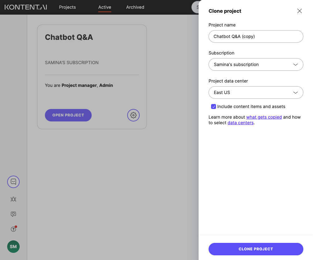 Cloning an entire project