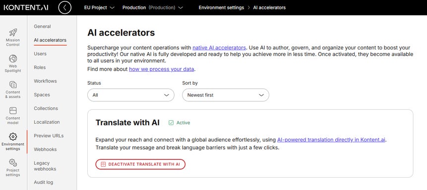 Accelerate with AI | Kontent.ai Learn