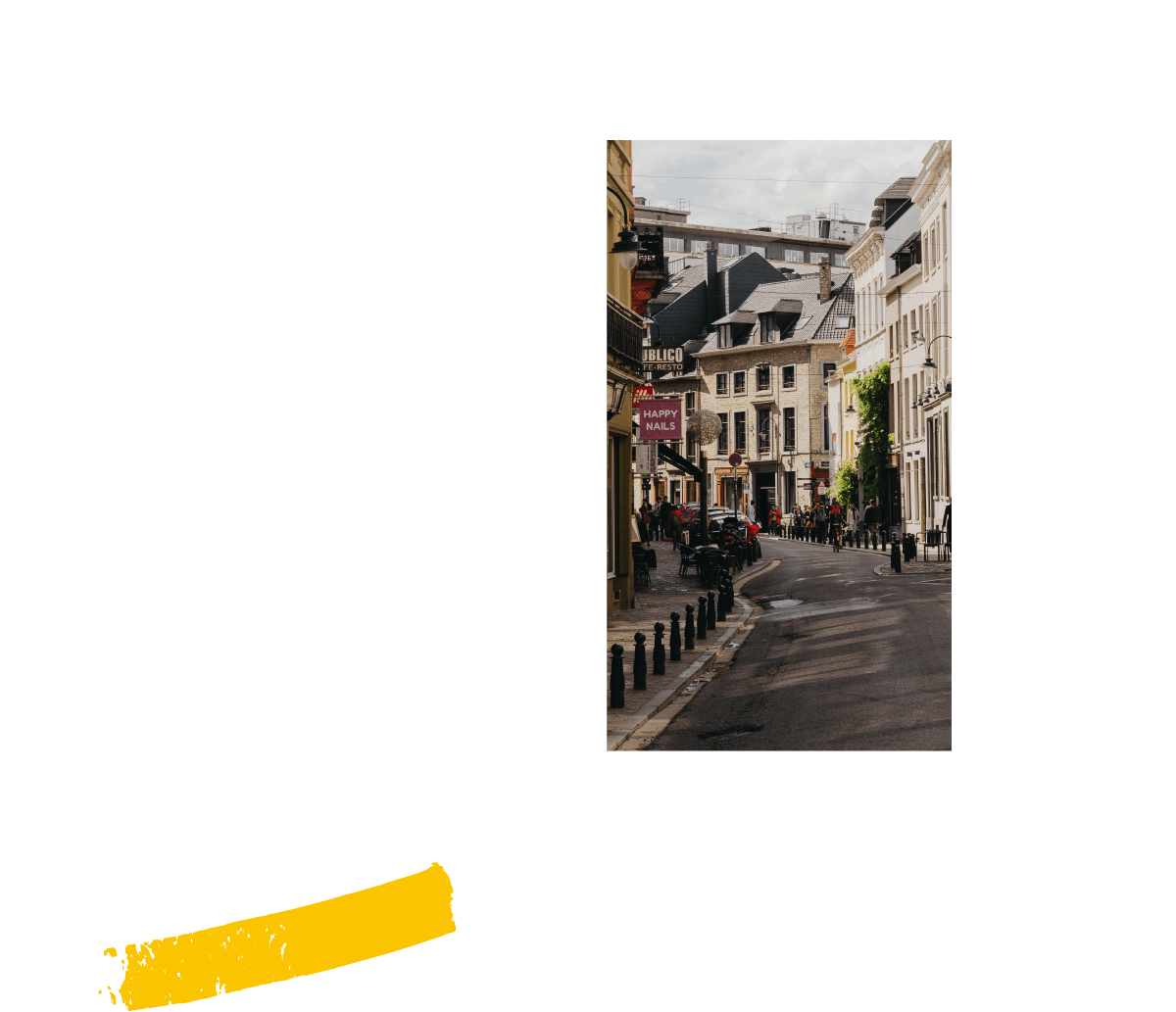 A street in a newly relocated city with buildings and people on it. A street in a newly relocated city with buildings and people on it.
