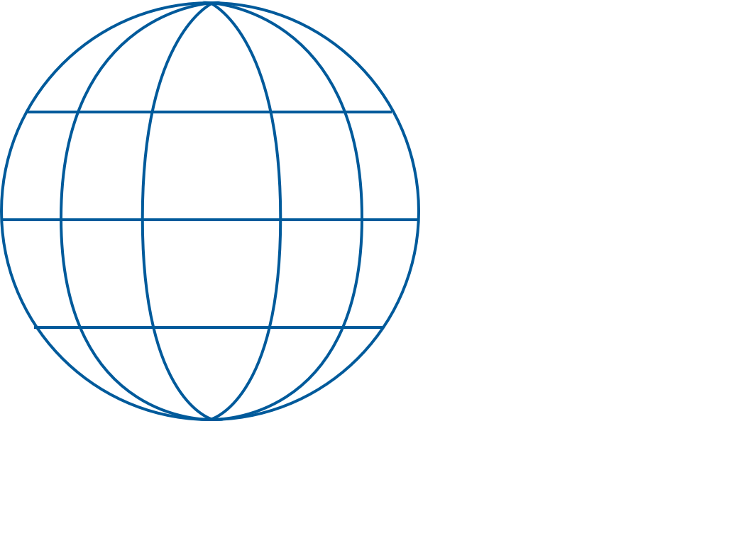 Blue globe logo. Blue globe logo.