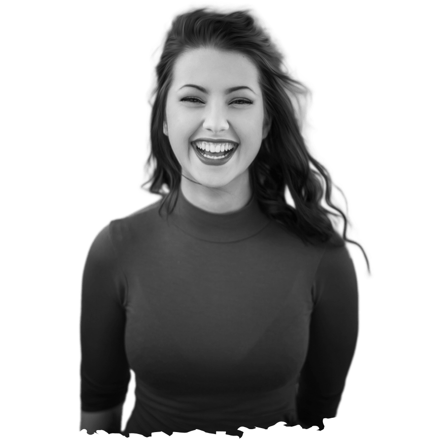 A woman with a beaming smile. A woman with a beaming smile.