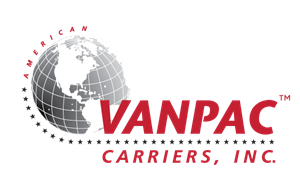 Logo of VanPac Carriers. Atlas International partners with this freight forwarder company.