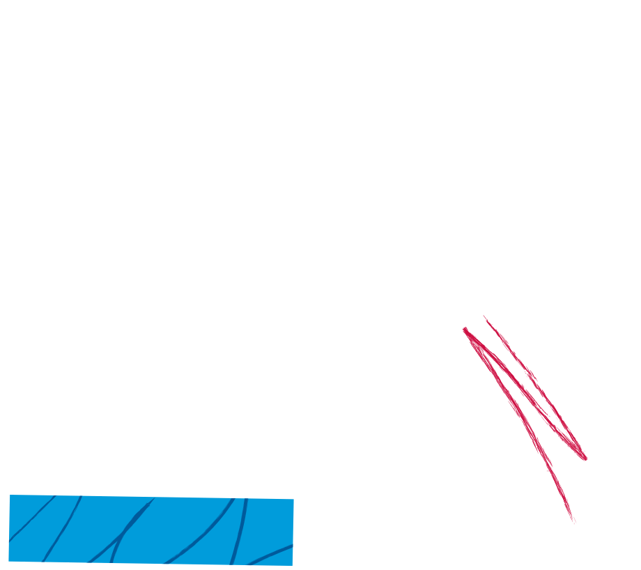 A white background with a blue-striped, blue rectangle on bottom-left & red zigzag on the right. A white background with a blue-striped, blue rectangle on bottom-left & red zigzag on the right.