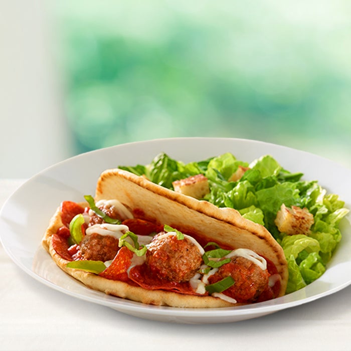 Meatball Pizza Pita Sandwiches | Armour Meats