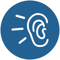 Une oreille pour symboliser l’écoute et répondre avec empathie pour mettre en évidence la façon d’instaurer la confiance sur le lieu de travail.