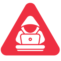 Ein Anliegen von KI-basierten Führungsbeurteilungen ist die Datensicherheit, dargestellt durch diese vermummte Figur, die heimlich auf einem Computer tippt