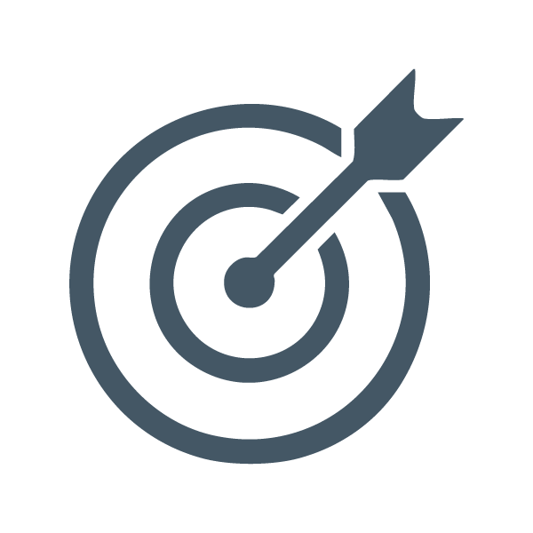 icon of a bullseye on a target shows that responsible AI in learning and development is accurate