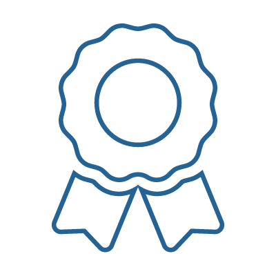 icon of a winning ribbon to show that organizations can prevent revenge quitting by recognizing employees