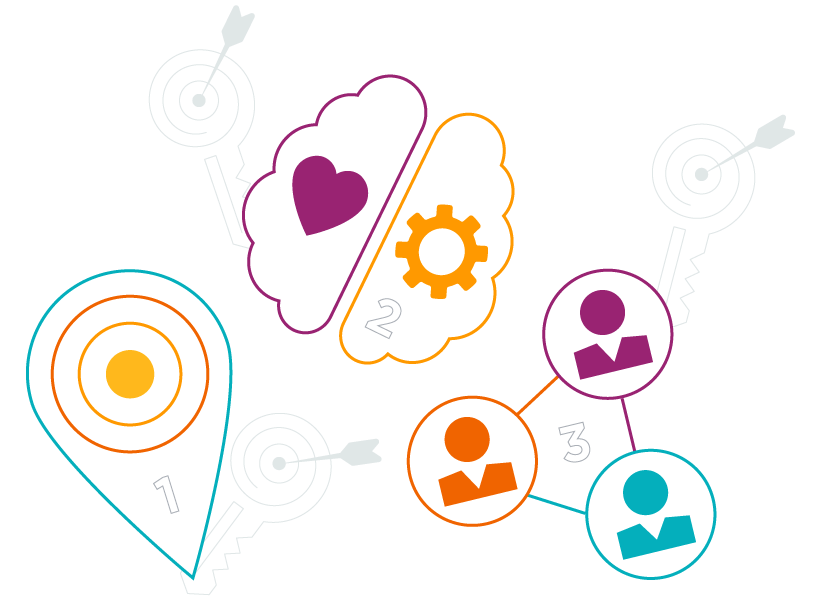 brain with gears, people connected in a chart, and a map marker to symbolize employee engagement and retention?fm=webp&q=65