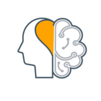 Gehirn und Herz verschmolzen miteinander, um ganzheitliche Persönlichkeitseinblicke für das mittlere Management zu symbolisieren