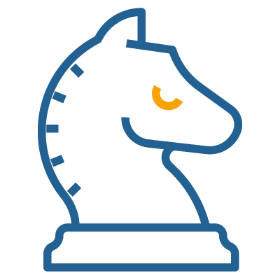 Pièce d’échecs de chevalier en forme de cheval