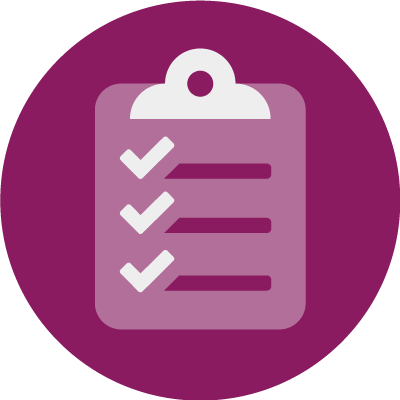 icône d’un presse-papiers avec des coches en bas d’une liste de choses à faire pour montrer cette personnalité pour les femmes qui peut conduire à l’épuisement professionnel est le « perfectionniste »