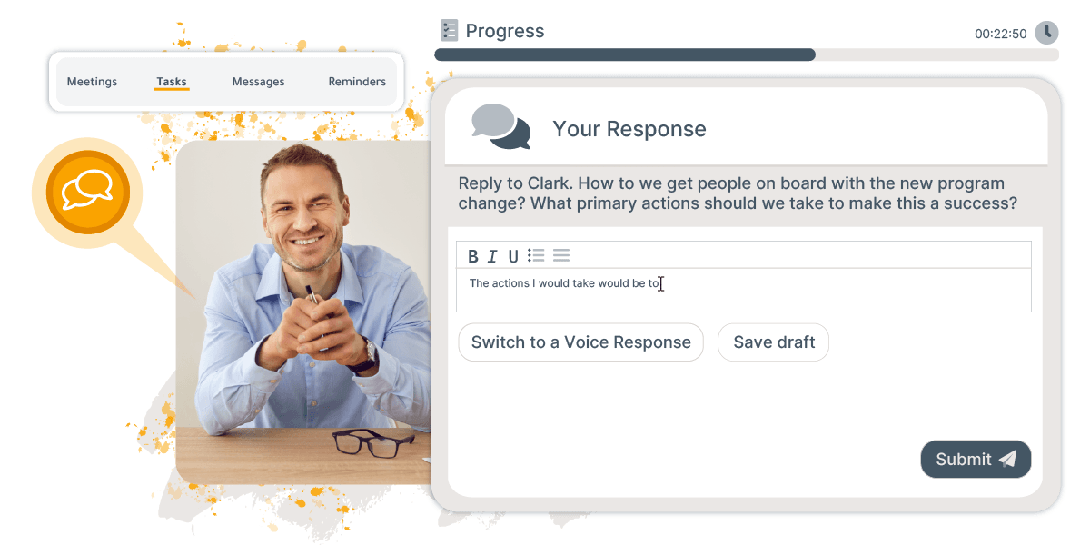 screen from a virtual leadership simulation asking participants how they would respond to a realistic workplace change scenario?fm=webp&q=65