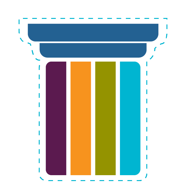 colorful pillars for structural allies in how to be an ally in the workplace