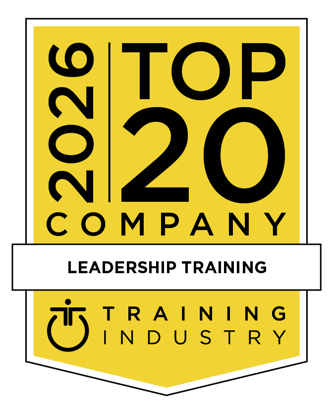 Top 20 Leadership Training Company badge from Training Industry for 2026