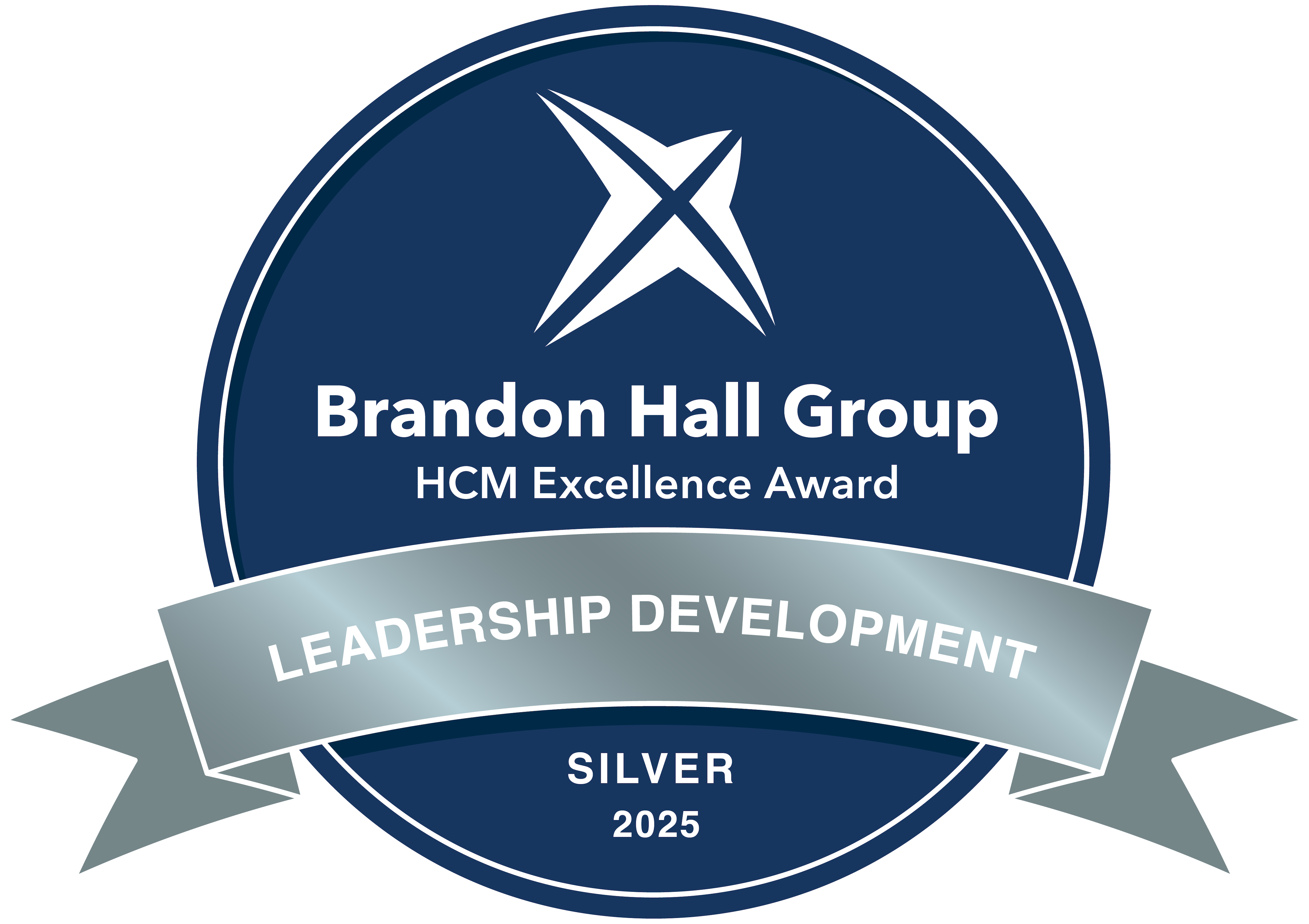 Prix d’excellence en gestion du capital humain du Groupe Brandon Hall 2025 Badge d’argent pour le prix du développement du leadership