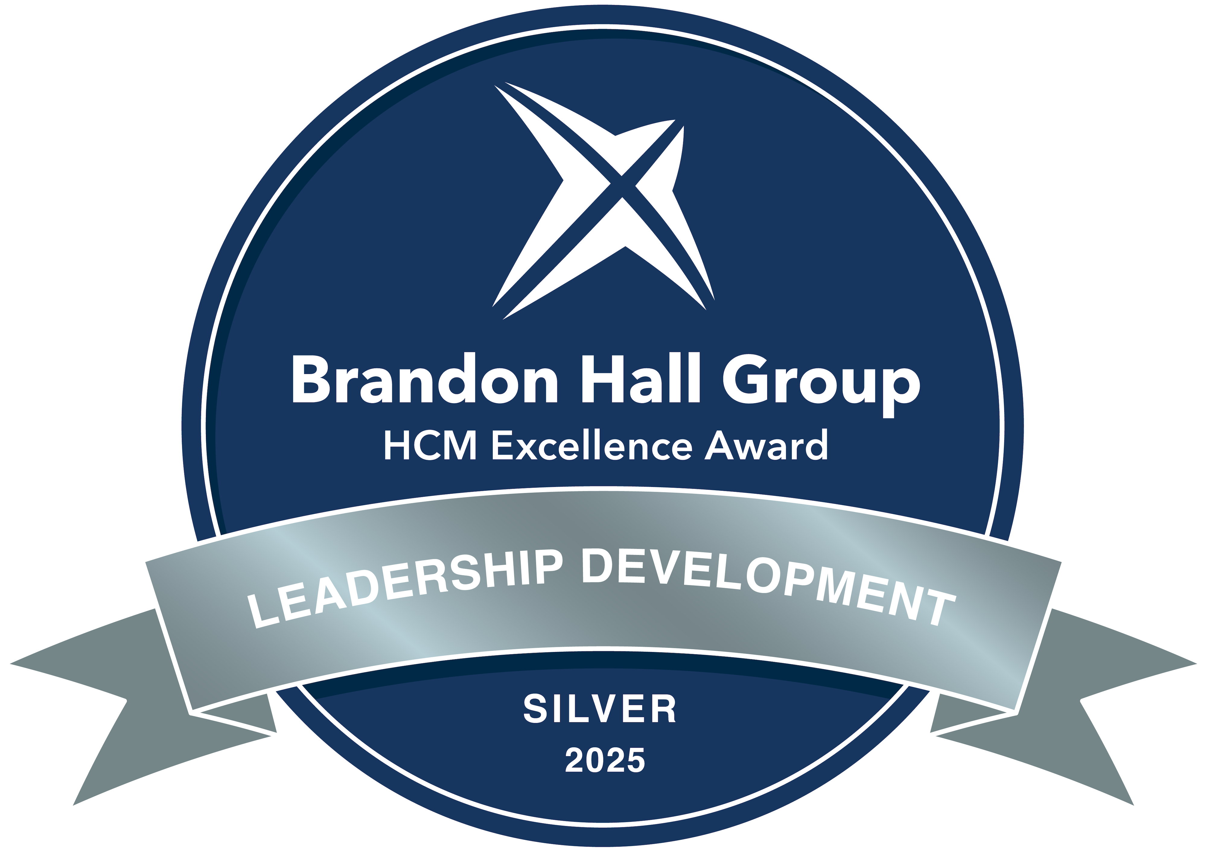 Brandon Hall Group HCM Excellence Award 2025 Leadership Development award silver badge