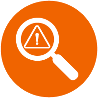 Point d’exclamation d’inspection à la loupe pour symboliser la reconnaissance de ses propres échecs afin d’aider à renforcer la confiance sur le lieu de travail.