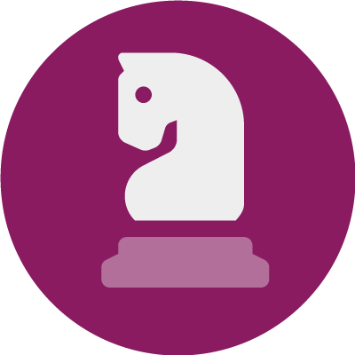 icône de la pièce d’échecs qui est un chevalier pour montrer cette personnalité pour les femmes qui peuvent conduire à l’épuisement professionnel est le « chevalier »