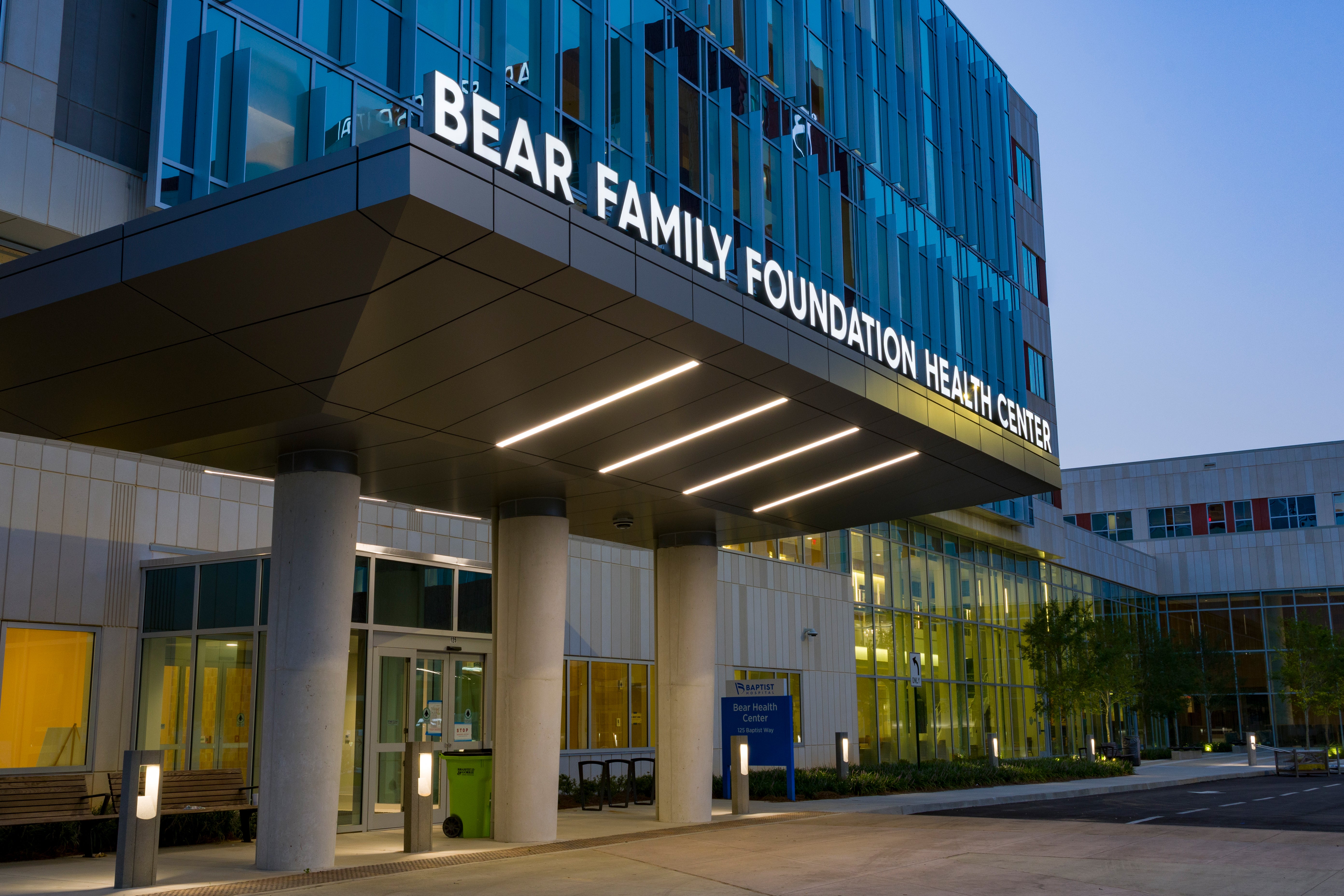 Outside of the Bear Family Foundation Health Center
