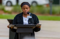 Cornerstone Ceremony -- BHC Community Health Programs Director Joy Powell Leads Prayer