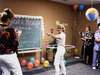 Having fun hula hoop