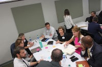 Team members discuss Transforming Baptist