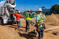 Pouring Concrete Foundation