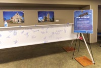 The beam ready to be signed