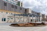 Image of side of new Bear Family Foundation Health Center.