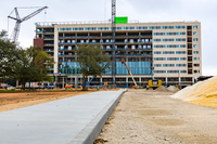 Hospital from the new front sidewalk