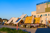 New materials being delivered to the site