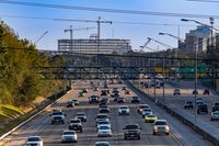 Image of the building from the interstate