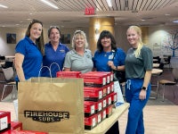 Delivering meals to a busy team