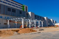 View of Bear Family Foundation Health Center from parking lot.