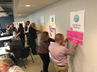 Team members discuss Transforming Baptist