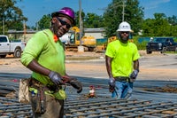 Assembling rebar for the Behavioral Health Unit