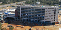 Aerial view of the Hospital from the north
