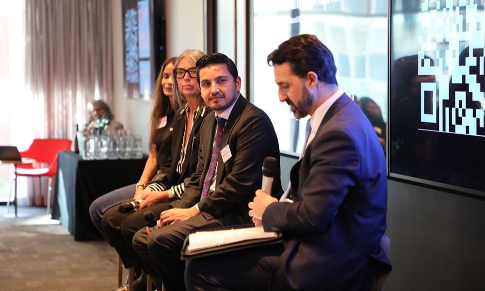 UNSW Business School Dean Professor Paul Andon led a panel discussion.JPG