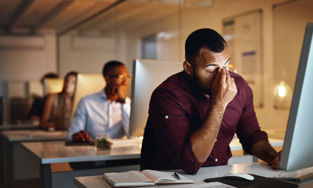 There are three main symptoms with burnout exhaustion, loss of empathy and reduced performance at work.jpg