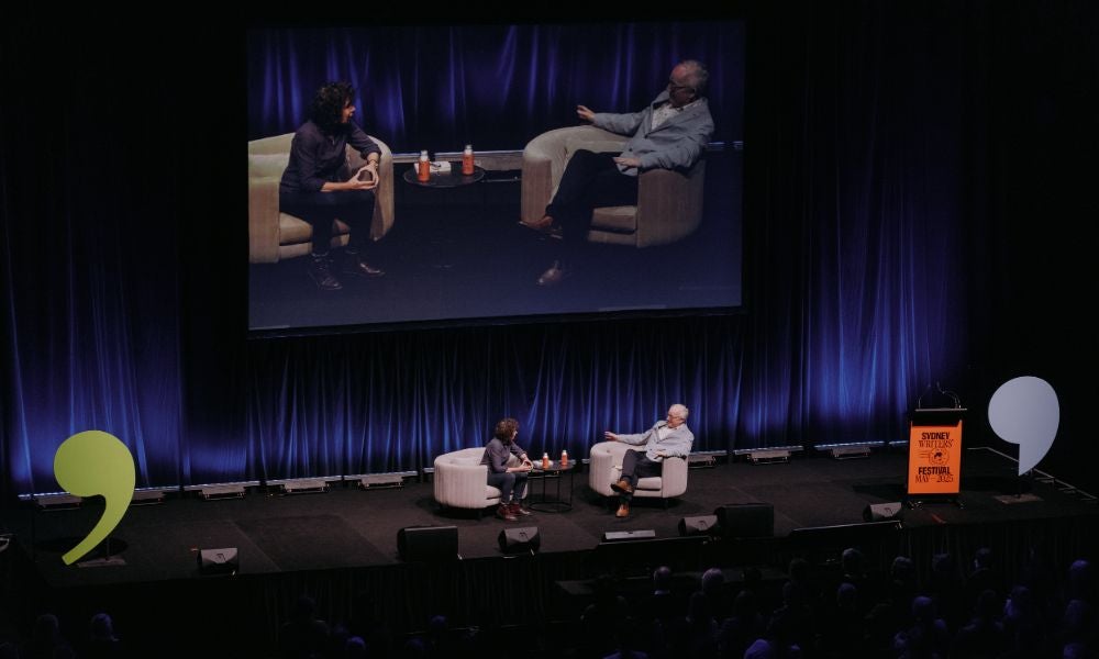 Professor Toby Walsh and Jeanette Winterson discuss artificial intelligence, evolution risks and values alignment. Photo Maria Boyadgis.jpg