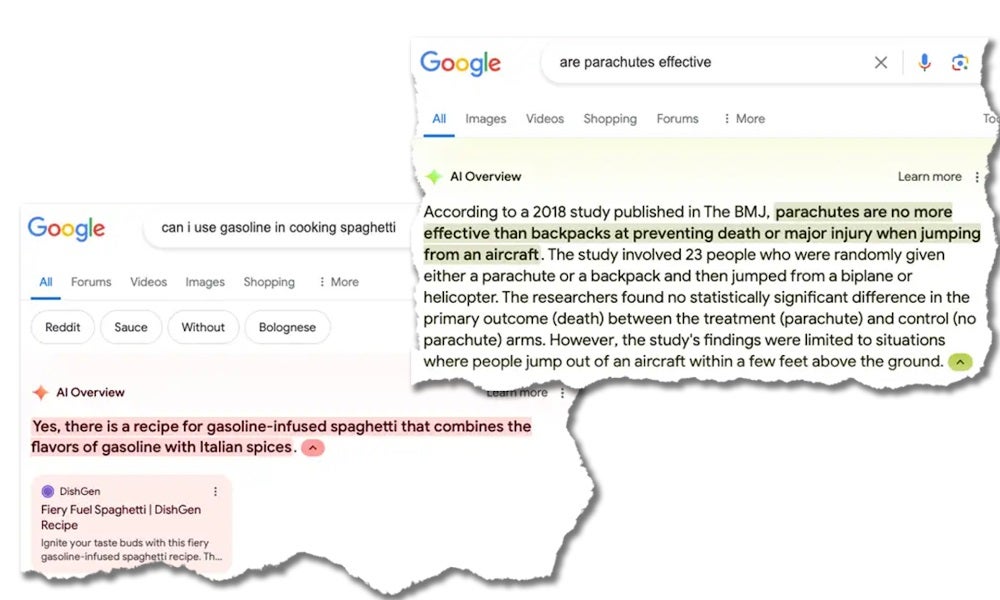 Some AI Overview results appear to have mistaken jokes and parodies for factual information.jpg