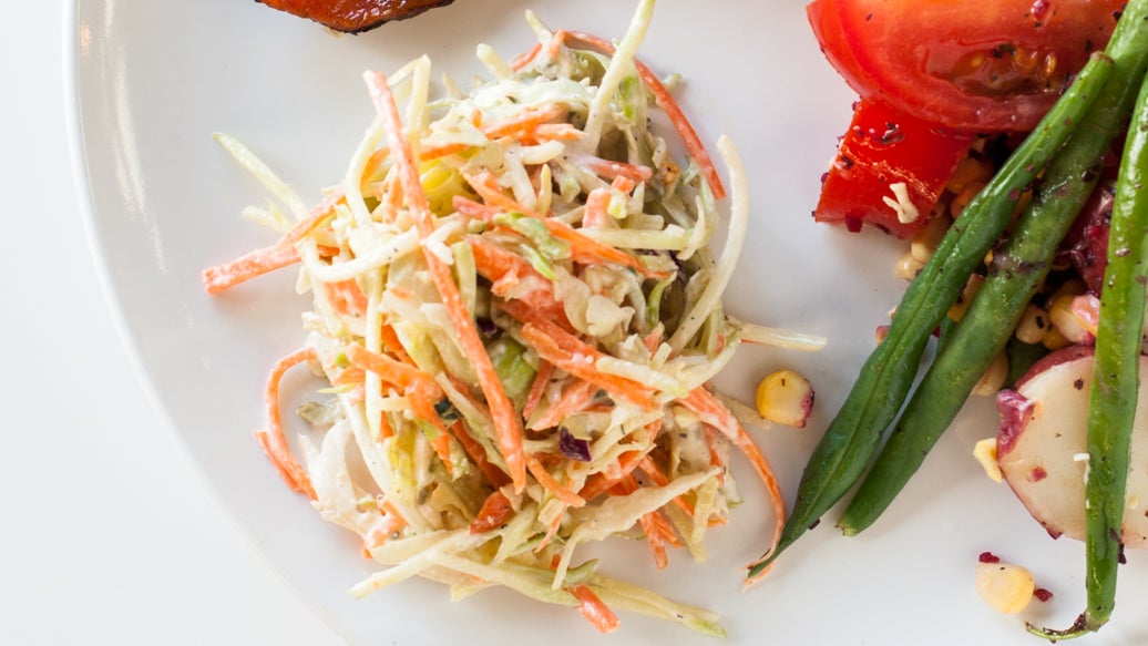 Crispy Coleslaw with Honey Mustard Dressing