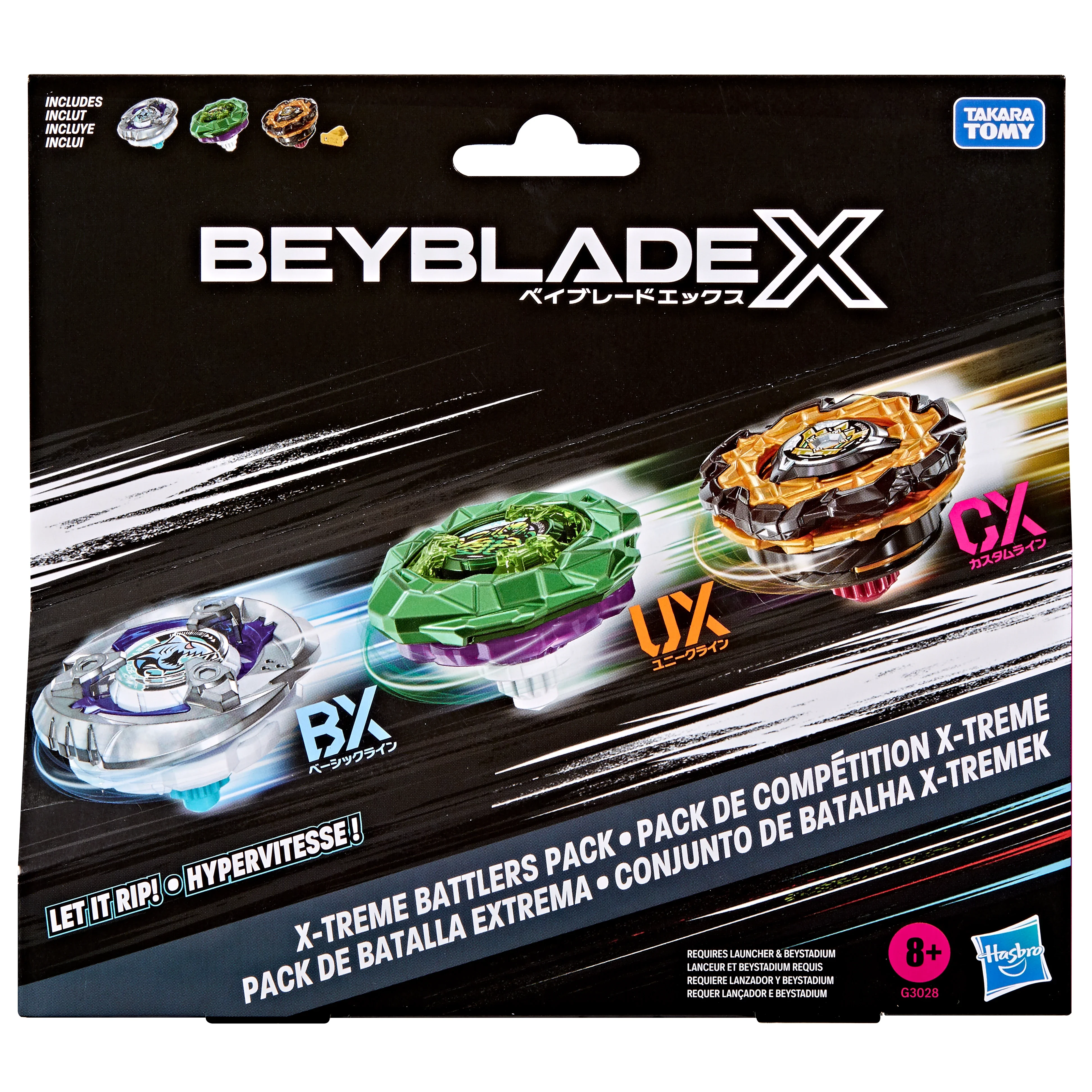 Beyblade X X-treme Battlers Pack, 3 Takara Tomy Tops Official