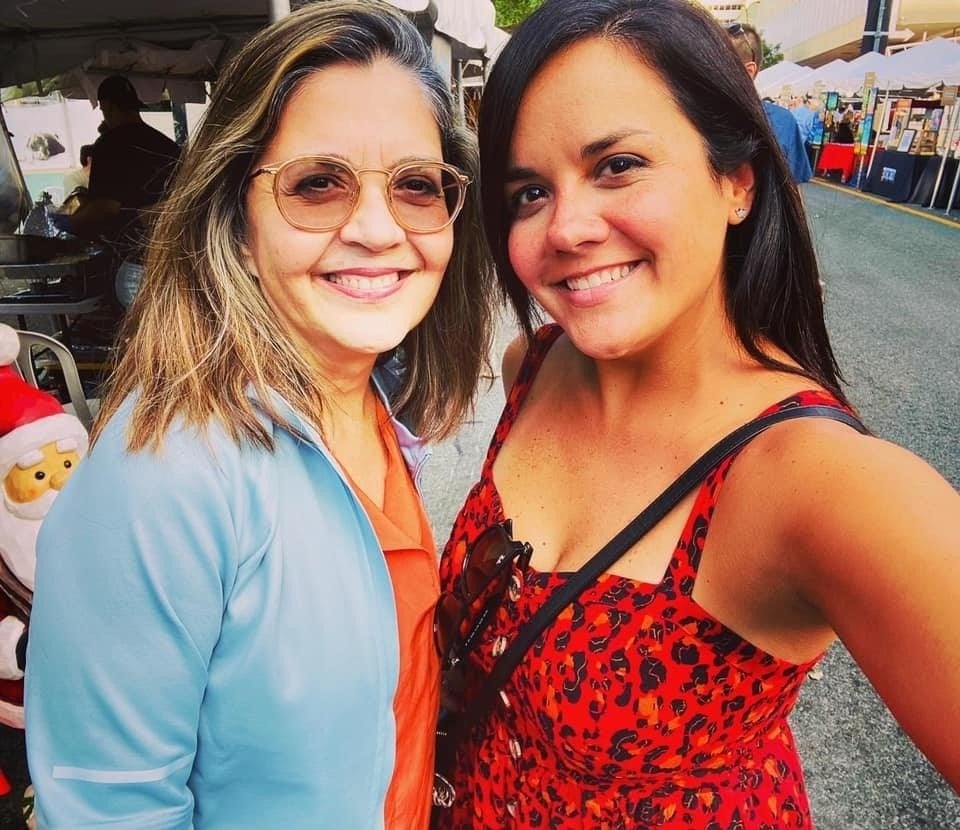 Gabby pictured with her mom