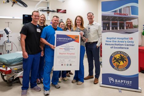 Photo of ER team with Certification