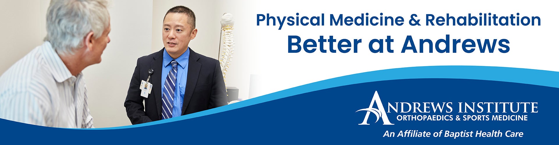 Dr. Huaiyu Tan talking to patient - Physical Medicine and Rehabilitation