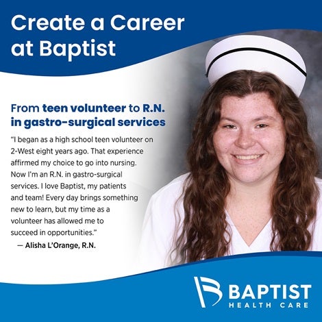 Alisha L'Orange Created a Career at Baptist