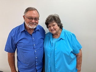 Ron and Phyllis pose.