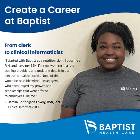 Lovely Created a Career at Baptist